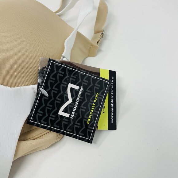 Maidenform Self Expressions Womens 38C 2 Pack T-Shirt Bra 5701 Latte/White 890 - Picture 6 of 8